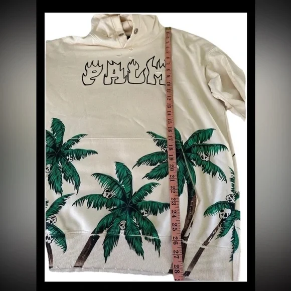Palm Angels Palm Skull Vint Hoody White Green lar ssense street gallery utility - Picture 9 of 11